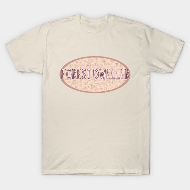 Forest Dweller Line Drawing T-Shirt by Four Season Foraging